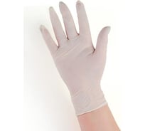 Хозяйственные нитриловые неопудренные перчатки Доляна L, 100 штук, 2.5 г/шт, цвет белый 4738094