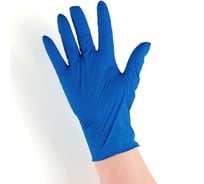 Хозяйственные нитриловые неопудренные перчатки Доляна ХL, 100 штук, 2.5 г/шт, цвет синий 4738091