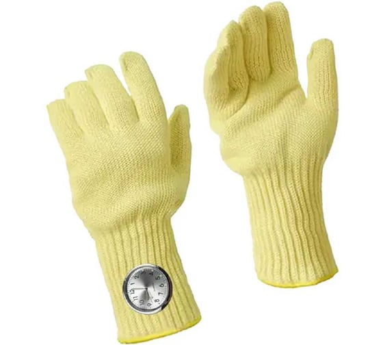 Перчатки термозащитные параарамидные Master-Pro (кевларовые) 2-х слойные АС-Ч2 (АНКАТ ХОТ ПРОТЕКТ) с интегрированными в манжету часами, размер 11 (XXL) 12007-HPAC-K2-11-1 1