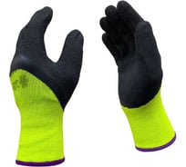 Утепленные перчатки Master-Pro ХАНТЫ (ЧУЛЫМ) 10 пар, махровые акриловые с рельефным латексным покрытием 3/4, 10 размер, 10520-AQL-LG-10-10