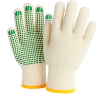 Перчатки трикотажные с точечным покрытием ПВХ ALUKOMTOOLS, белые, размер L 50 пар АТ-ХБ/50