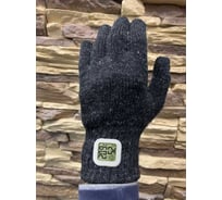 Полушерстяные перчатки Master-Pro® 2 пары 3-х слойные без покрытия с интегрированным в манжету термометром-гигрометром ТАЙГА (Т3С-ТГБ), утеплитель синтепон, плотность 3х10/10, размер 9, 17007-TT3СTGW-2