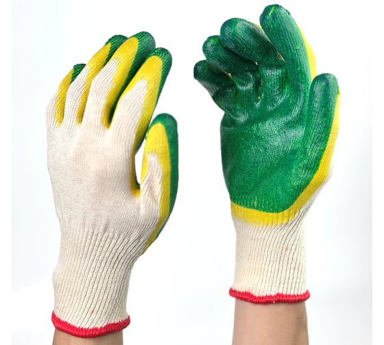 Перчатки трикотажные с двойным латексным обливом NewLine, ГОСТ, 10 пар 069088/2_10 1