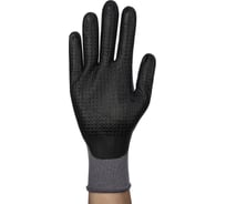 Перчатки трикотажные полиэфирные NewLine с нитриловым покрытиеми,  ПВХ напылением,  12 пар 168083/7_12
