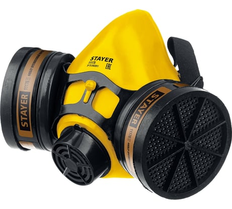 Противогазовый респиратор STAYER HF-6000 два фильтра A1 в комплекте 11175_z01