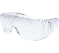Очки защитные открытые SAMGRUPP поликарбонат прозрачные с бок+верх защитой, с вентиляцией 200 шт SR-073004001-200