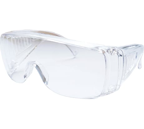 Очки защитные открытые SAMGRUPP поликарбонат прозрачные с бок+верх защитой, с вентиляцией 200 шт SR-073004001-200