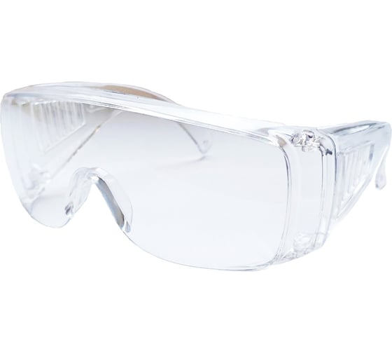 Очки защитные открытые SAMGRUPP поликарбонат прозрачные с бок+верх защитой, с вентиляцией 200 шт SR-073004001-200 1