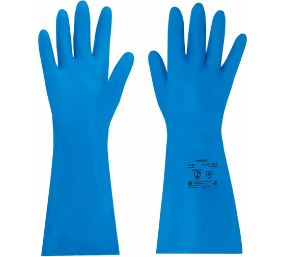 Перчатки нитриловые RABBITEX КЩС STRONG хим.устойчивые, синие, р.10-10,5 XL (оч.большой), , 700909 1