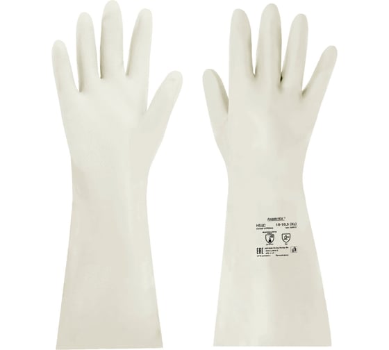 Перчатки нитриловые RABBITEX КЩС EXTRA STRONG хим.устойчивые, р.10-10,5 XL (оч.большой) 700917 1