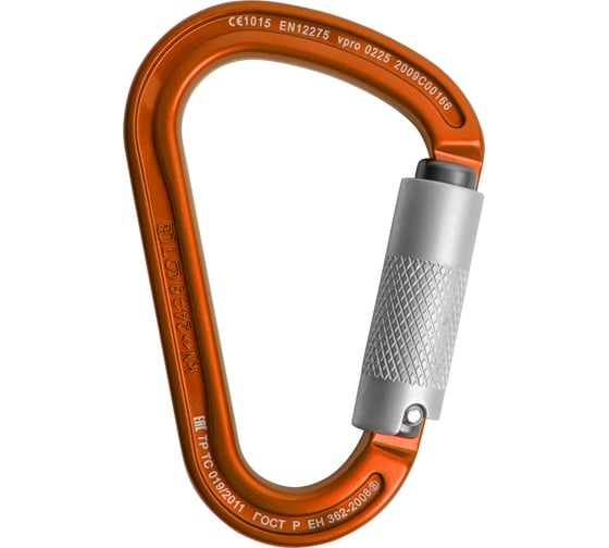 Карабин VENTO Titanium трипллок, с байонетной муфтой triple-lock, оранжевый vpro 0225