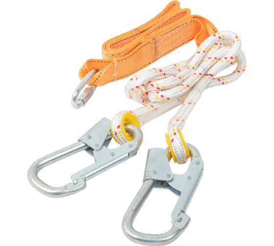 Строп из полиамидного каната двухветвевой с амортизатором аВКд с карабинами ТМ Gigant КР-03;КР-05 1