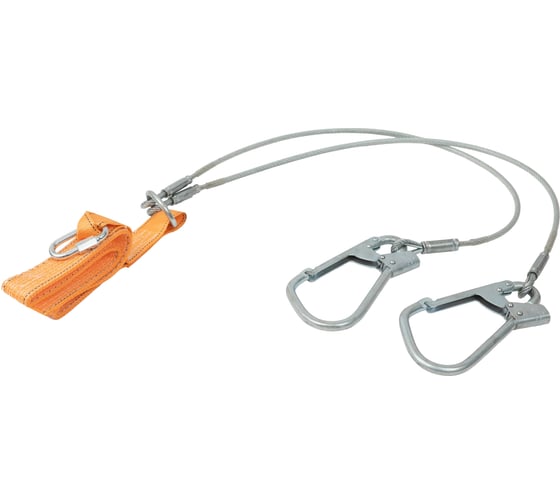 Строп из троса двухветвевой с амортизатором аБд с карабинами ТМ Gigant КР-03;КР-50