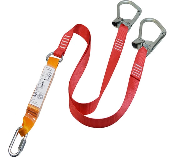 Строп ленточный двухветвевой с амортизатором аАд с карабинами ТМ Gigant КР-03; КР-50 1