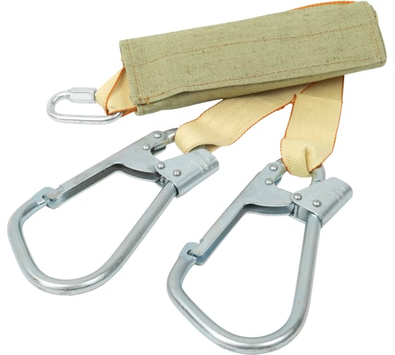 Строп огнестойкий ленточный двухветвевой с амортизатором с карабинами КР-03;КР-50, ТМ Gigant аАд-Т(BG)