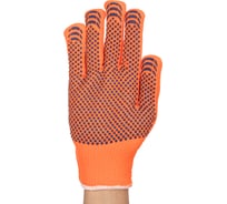 Перчатки NewLine акриловые с начесом, утепленные с ПВХ нанесением, 10 кл., 60-65 гр. 10 пар 168095_10