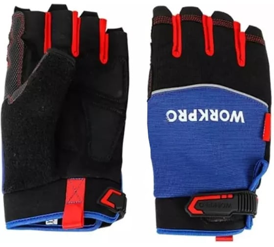 Перчатки механика беспалые Workpro PRO XXL (дышащий материал, встроеное полотенце, ширина по ладони 120мм) , WP371021 1