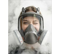 Профессиональный респиратор/маска/противогаз RoomBroom МС7800 ( 6800 )/3М, FFP3 с фильтром B1(серый) RB2175