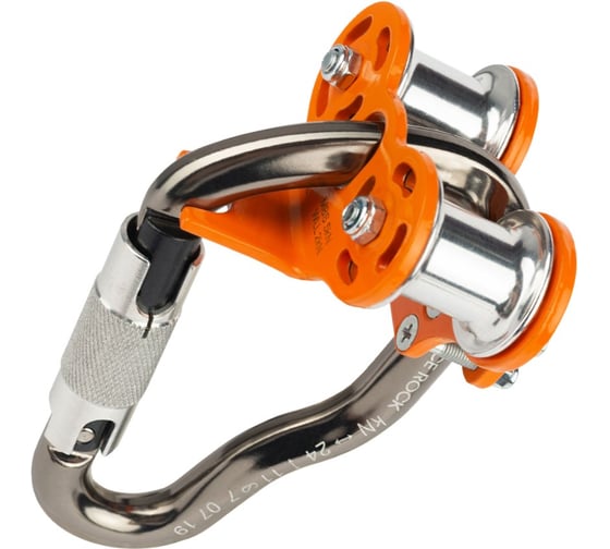 Ролик Трек Vertical (с карабином Гусь автомат IR 0234-3) оранжевый ver 0433-1.orange 1