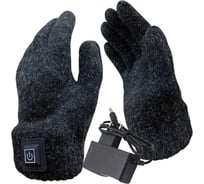 Двойные полушерстяные перчатки с подогревом Master-Pro® 1 пара. ТАЙГА-А2 с интегрированными в манжеты аккумуляторами, плотность 2х10/10, размер 9 (L), 28007-TEH-A2-1