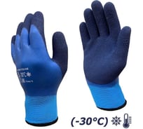 Утепленные непромокаемые перчатки Master-Pro® ХАНТЫ (НАДЫМ), махровые акриловые с полным морозостойким покрытием ПВХ+нитрил, 10 размер, 1 пара, 10130-AQPVCN-1-001PU/FY