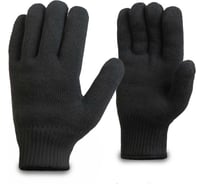 Перчатки СПЕЦСНАБ Вулкан термостойкие параарамидные (кевларовые) от порезов и высоких температур (до 400 C), черные 14Ч/40/10