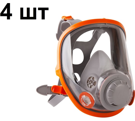 Полнолицевая маска из силикона размер M средний, 4 шт Jeta Safety 5950-box-M