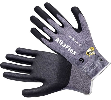 Эластичные перчатки Gold Manibus GM-1003N-10 AltaFlex нейлоновые с покрытием из вспененного нитрила р.10 (XL) 12/240 УТ-00000604