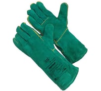 Краги Gold Manibus Optimal спилковые зеленые Cowsplit Leather Welding Gloves р.11 (XXL) 12/60 GM-1004LT-11