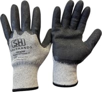 Перчатки SaveHands 103, утеплённые ХБ с рельефным латексным покрытием, 10 р. 101103