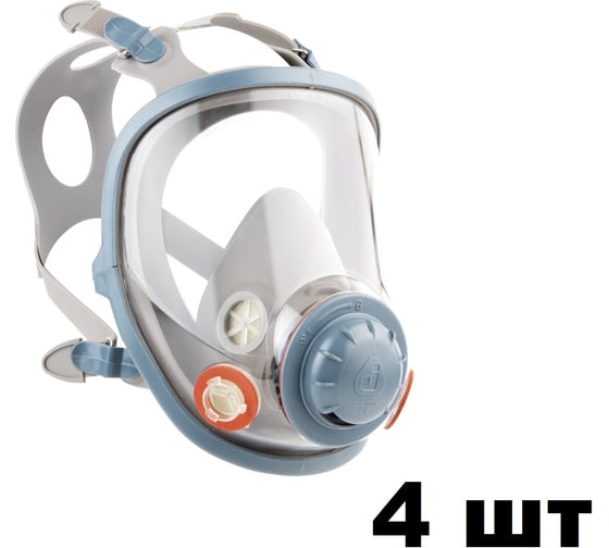 Маска полнолицевая с химстойким покрытием Jeta Safety 6950-XL, размер XL, 4 шт 6950-box-XL 1