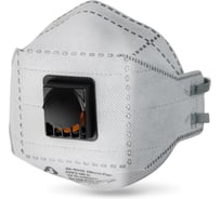 Респиратор FFP2 NR D Jeta Safety с клапаном угольный (20 шт) трехпанельный, JM-9326-pack