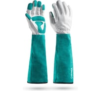 Перчатки садовые GRINDA PRO Line Rose M (8), кожаные, для колючих кустарников, с увеличенной крагой, усиленная ладонь и кончики пальцев 11304-M