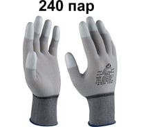 Перчатки антистатические (240 пар) с полиуретановым покрытием пальцев, размер L/9 Jeta Safety JAP-201-box-L