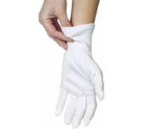 Перчатки х/б Proff Comfort белые L набор 12 пар 620068