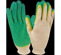 Перчатки FORT х/б, двойной облив, зеленый, 10 пар 00-50146543