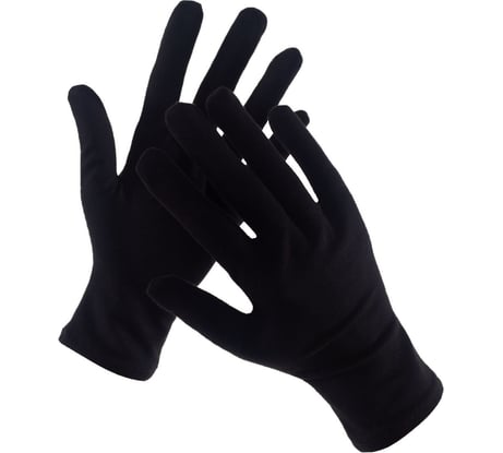 Трикотажные хлопковые перчатки NewStar, размер L, черные, 1 пара 4610075593145