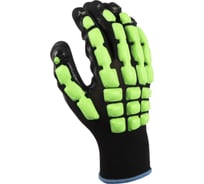 Перчатки от ударов Jeta Safety из полиэфира с пенонитриловым покрытием с противоударными накладками из латекса на тыльной стороне, р.8/M, JAL-101-M