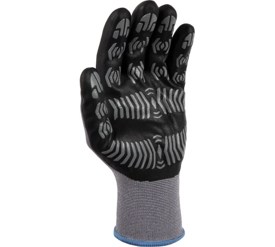 Защитные трикотажные перчатки Jeta Safety из нейлона и спандекса с покрытием ладони и точками на ладони из нитрила, размер 8/M JN-061-M