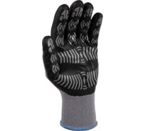 Защитные трикотажные перчатки Jeta Safety из нейлона и спандекса с покрытием ладони и точками на ладони из нитрила, размер 9/L  JN-061-L