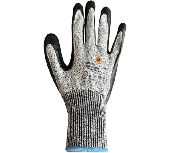 Сверхпрочные перчатки от порезов Jeta Safety из полиэтилена (HPPE+стекловолокно) с нитриловым покрытием, р.8/M, JCN-061-M 1