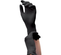 Перчатки виниловые универсальные RABBITEX 50 пар (100шт), р.S (малый), черные 702167