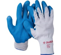 Перчатки рабочие (размер XL) с резиновым рельефным покрытием Зубр 11260-XL