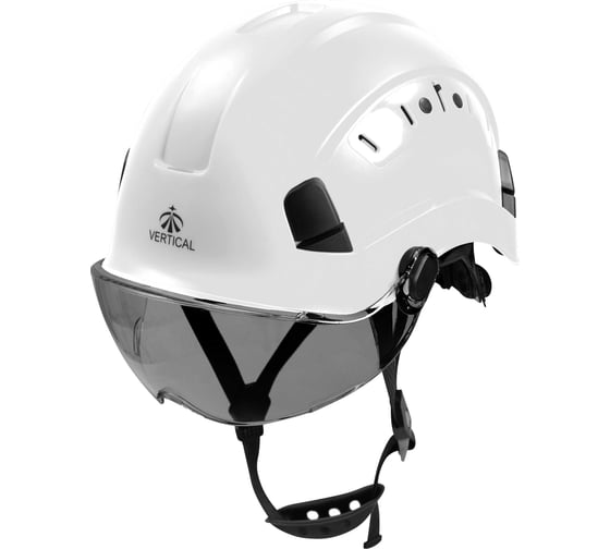 Комплект Vertical 1412-3.W Каска защитная Zenon белая и затемненный визор, ver 1412-3.W