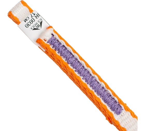 Оттяжка из дайнемы оранжево-белая ICE ROCK IR 0939.orange 17 см, шир. 10 мм