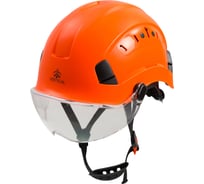 Комплект: каска защитная и светлый визор для промышленной безопасности Vertical Zenon оранжевый ver 1412-2.O