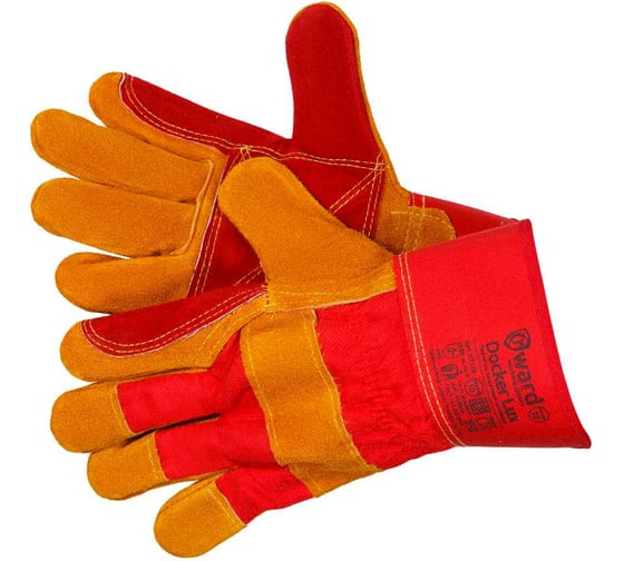 Перчатки спилковые комбинированные GWARD Docker ЛЮКС Инд.упаковка 1 пара, размер 10 (XL) XY130/XL1