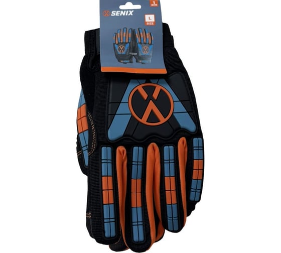 Перчатки рабочие SENIX AEPA с защитой от ударов, размер L -0004