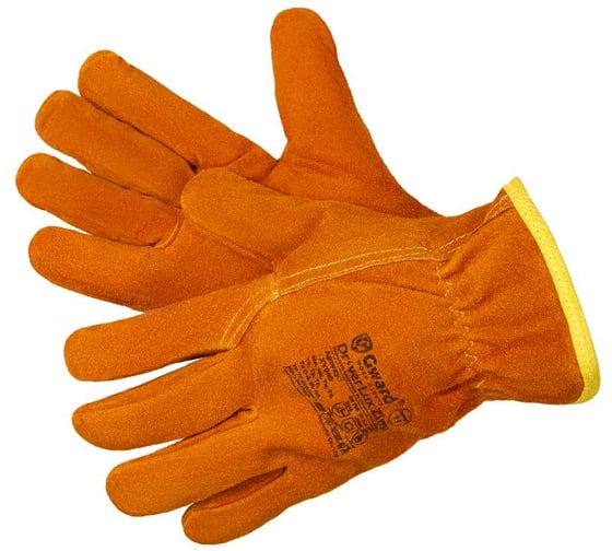 Перчатки спилковые утепленные GWARD Driver Lux Zima индивидуальная упаковка 1 пар (размер 11 (XXL)) XY040/XXL1