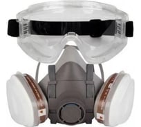 Комплект защиты от химии с угольными фильтрами Jeta Safety J-SET5500 и защитные очки, размер M J-SET5500-2201-M